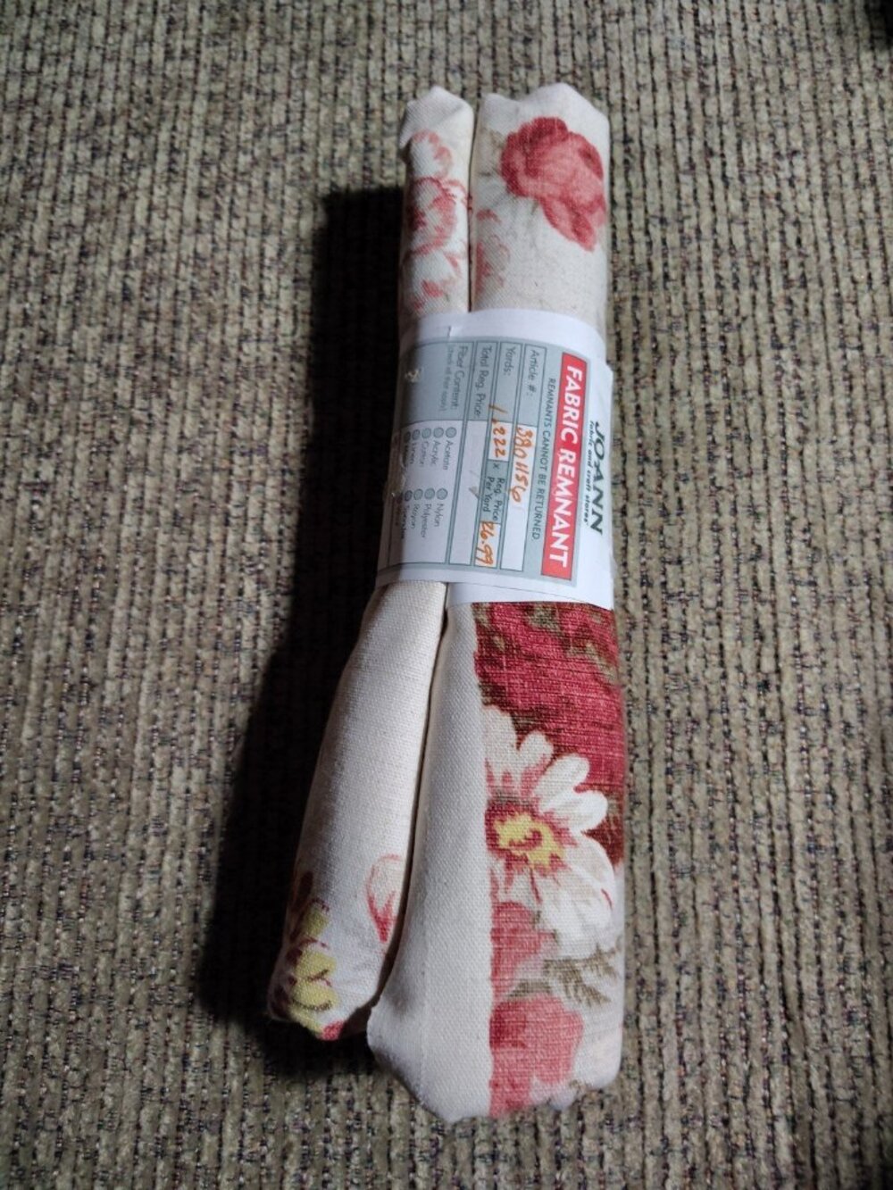 Fabric Remnant Type, Size, Color, Material And Manufacturer Varies See Pictures